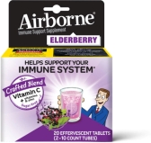 Airborne Elderberry Effervescent Tablets 72 Packs of 20 ct x 4 -
