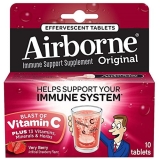 Airborne Very Berry 1000mg Vitamin C Effervescent Tablets Immune Support Pack of 8