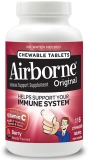 Airborne Berry Chewable Tablets 1000mg Vitamin C Immune Support 11 116 Each Pack of 4