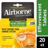 Airborne Zesty Orange Vitamin C Effervescent Tablets 20 ct