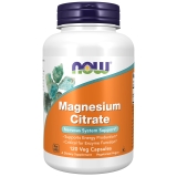 NOW Magnesium Citrate Capsules 120 - Enzyme Function, Nervous System Support