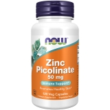 NOW Zinc Picolinate 50mg for Enzyme & Immune Support 120 Veg Capsules
