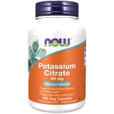 NOW Potassium Citrate 99mg Veg Capsules for Electrolyte Balance & pH Support, 180 Count