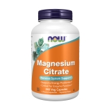 NOW Magnesium Citrate Enzyme Function Nervous System Support 240 Veg Capsules