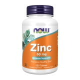 NOW Supplements Zinc Zinc Gluconate 50 mg Enzyme Functions Immune Support 250 Tabs