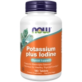 NOW Potassium Iodine Electrolyte Thyroid Support 180 Tablets