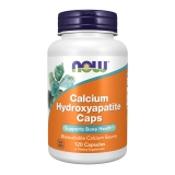 NOW Calcium Hydroxyapatite Caps Supports Bone Health 120 Capsules for Strong Bones