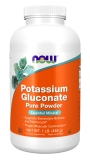 NOW Supplements Potassium Gluconate Pure Powder 175 mg Essential Mineral 1-Pound