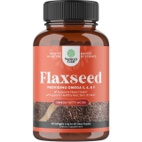 Natures Craft Omega Flaxseed Oil Softgel 1000mg - Brain & Heart Health, Constipation Relief, Cycle Support - Natural Omega 3 6 9 Supplement for Hair Skin Nails.
