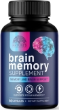 Nature's Strength Enhance Memory and Focus with Brain Health Supplements - Cognitive Vitamins for Concentration, Energy, Clarity - Bacopa Phosphatidylserine DMAE - 60 Capsules