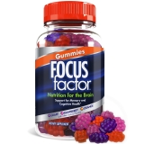 Focus Factor Gummies 60 Count Memory and Brain Health Supplement with Huperzine Bacopa Monnieri