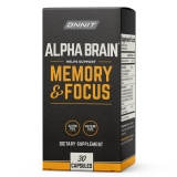 ONNIT Alpha BRAIN Nootropic Brain Health Memory Focus Support 30 Ct Unique Formula