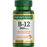 Nature's Bounty Vitamin B12 1000 Mcg Tablets Vitamin Supplement 200 Count
