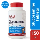 Schiff Glucosamine 2000mg Vitamin D3 Hyaluronic Acid 150 Tablets Joint Supplement