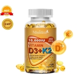 Mulittea Boost Bone & Joint Health with Vitamin D3 K2 Supplement 10000 IU - 120 Capsules