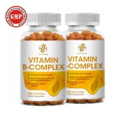 İmatchme  Vitamin B Complex Capsule 2 Pack with B12 B1 B2 B3 B5 B6 B7 B9 Folic Acid Biotin for Stress Energy Immune Nervous System Support 240 Capsules