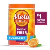Metamucil Sugar Free Fiber Powder Orange 30 Servings Daily Digestive Health Supplement