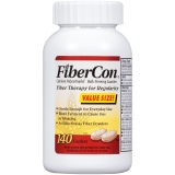 Fibercon Fiber Therapy 140 ct Caplets Bottle with Calcium Polycarbophil for Digestive Regularity