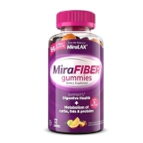 MiraLAX MiraFIBER Gummies 8g Daily Prebiotic Fiber B Vitamins Support Digestive Health Metabolism Fruit Flavored 72 Count