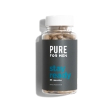 Pure for Men Original Cleanliness Stay Ready Fiber Supplement Helps Promote Digestive Regularity Psyllium Husk Aloe Vera Chia Seeds Flaxseeds Proprietary Formula 60 Vegan Capsules
