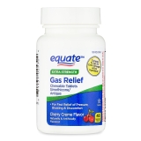 Equate Max Potency Chewable Gas Relief Tablets Cherry Cream Flavor 48 Count