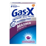 Gas-X Maximum Strength Gas Relief Softgels Simethicone 250mg 30 Count for Quick Relief
