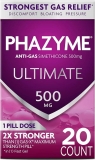Phazyme Ultimate Gas Bloating Relief 500mg Simethicone Fast Gels 20 Count