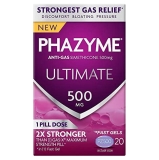 Phazyme Ultimate Gas Bloating Relief 500mg Simethicone Fast Gels - 20 Count for Quick Relief