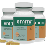 Emma Bowel Health - Flatulence and Constipation Relief, Cleansing Fiber, Laxative Alternative 60 Count