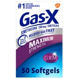Gas-X Max Strength Gas Relief Softgels Simethicone 250mg Bloating Relief 50 Count