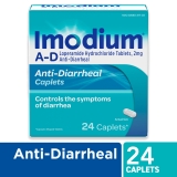 Imodium AD Diarrhea Relief Caplets Loperamide Hydrochloride 24 Count