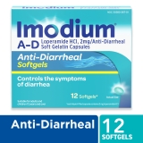 Imodium A-D Anti Diarrheal Softgels Loperamide Hydrochloride 12 Ct