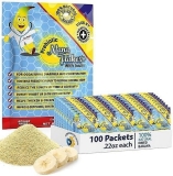 Nutritional Prebiotic Nana Flakes with Inulin - 100% Pure Banana Flakes - Gut Health - High Protein & Fiber - Natural Diarrhea Remedy - IBS Relief - Adults & Kids 4+ - 25 Single-Serve Packs