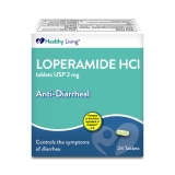 Healthy Living Loperamide Hydrochloride 2mg Tablet 24 Count for Diarrhea