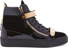 Giuseppe Zanotti 9 Black Women's Fashion Sneakers Size 9 US