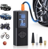 Portable Tire Inflator Air Compressor 180PSI 20000mAh Pump LCD Fast Inflation for Cars Bikes Motorcycle Tires Balls