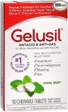 Gelusil Antacid Anti-Gas Fast Relief Heartburn Pepper Mint Flavor 100 Ct