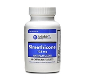 Reliable 1 Simethicone 125 mg Anti Gas 60 Peppermint Tablets Each for Gas Relief
