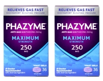 Phazyme Maximum Strength Softgels 36 ea 2 Pack - Fast Gas Relief