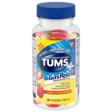 Tums Gas Relief Chewy Bites Lemon Strawberry 28 Count Chewable Antacid Tablets