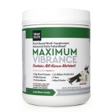 Vibrant Health Maximum Vibrance Plant Based Meal Replacement Vitamins Minerals Antioxidants Protein Gluten Free Vegetarian Non GMO Vanilla Bean 15 Servings