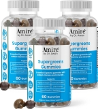 Amire Dr. Awan Super Greens Gummies: Fruits Veggies Immunity Metabolism Liver Nervous System Essential 8 Greens 180ct 90-Day Supply