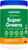 Nutricost Organic Super Greens Powder (30 Servings) Orange Sunrise Flavor - Superfood Supplement Drink Mix