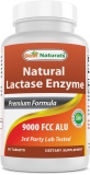 Best Naturals Natural Lactase Enzyme 9000 FCC ALU 90 Tablets for Lactose Intolerance Relief