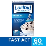 Lactaid Fast Act Lactose Intolerance Caplets 60 Travel Packs of 1ct.