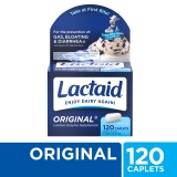 Lactaid Original Strength Lactose Intolerance Relief Caplets 120 Ct