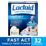Lactaid Fast Act Vanilla Lactose Relief Chewables - 32 Packs of 1 Ct