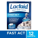 Lactaid Fast Act Lactose Intolerance Caplets 12 Travel Packs of 1 ct
