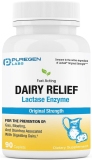 Puregen Labs Dairy Relief Lactase Enzyme 3000 FCC Caplet 90 Fast Acting Caplets