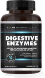 Focus Pharmacology Digestive Enzymes and Probiotics Blend 60 Ct Protease Lipase Lactase Galactosidase Acidophilus Casei Plantarum